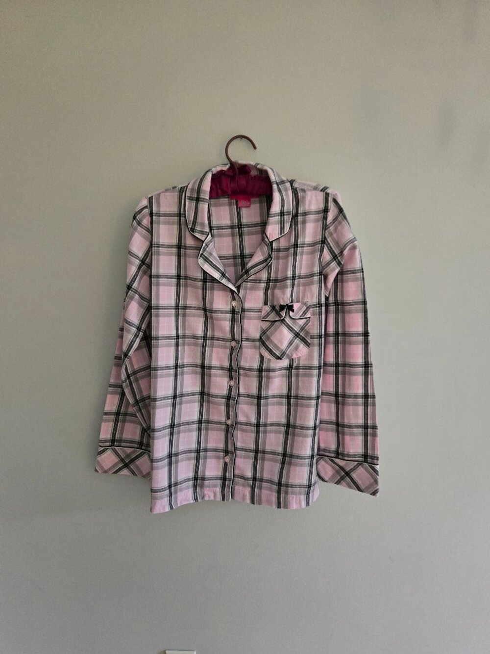 Victorias Secret Pink and Black Plaid Pajama Set Size XS
